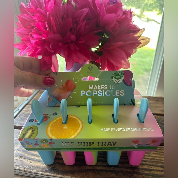 Gourme Tye Dye Ice Pop Tray ~ Makes 10 Popsicles ~ New - Picture 1 of 6